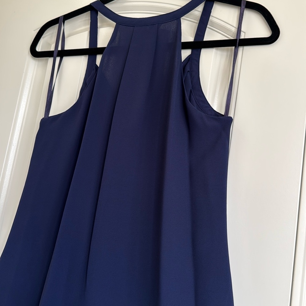 NWT Naked Zebra Elegant Navy Blue Top Size S - Picture 8 of 12